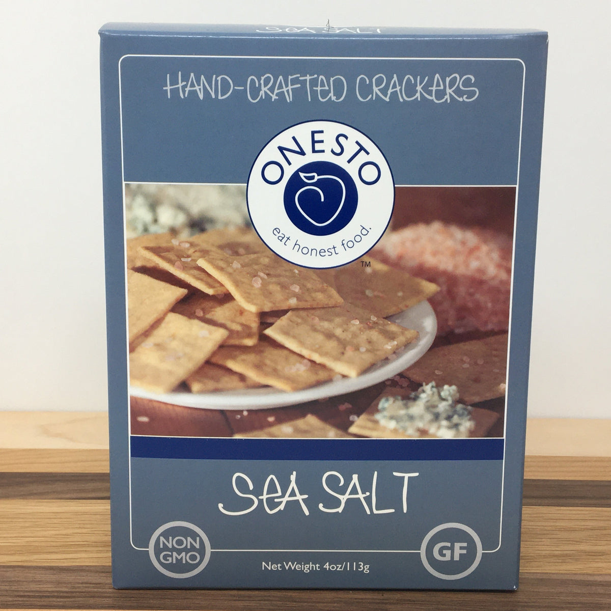 Onesto GlutenFree Sea Salt Crackers Stand Alone Cheese