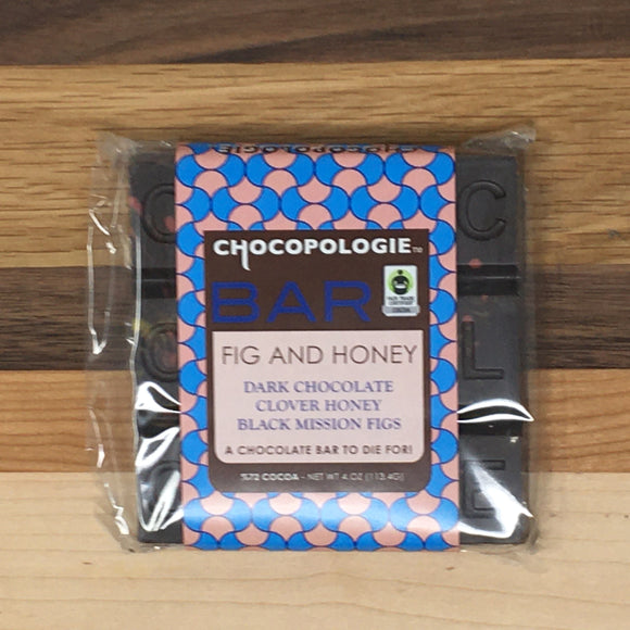 Chocopologie Dark Chocolate Fig and Honey Bar