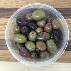 Mixed Pitted Olives ($14.99/lb.)