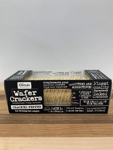 Olina's Wafer Crackers with Cracked Pepper
