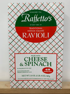 Raffetto's Cheese & Spinach Ravioli