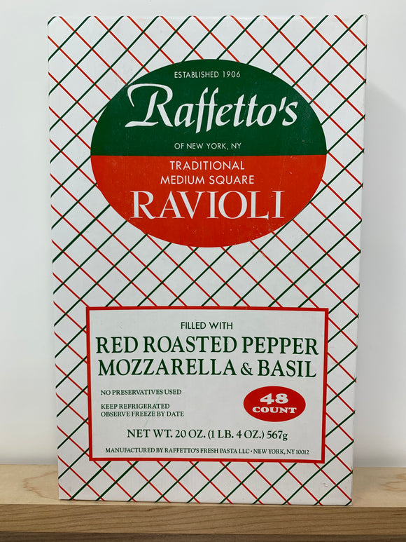 Raffetto's Red Roasted Pepper, Mozzarella, and Basil Ravioli